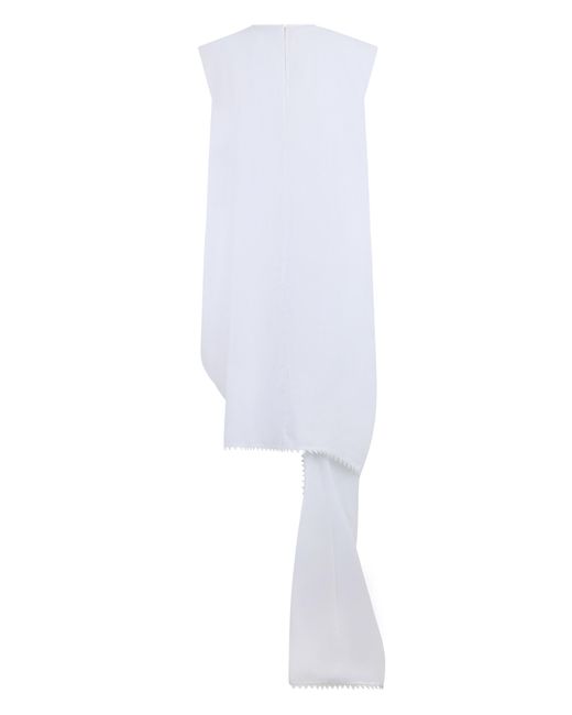 Jacquemus White Long Dress Bolversin Cotton