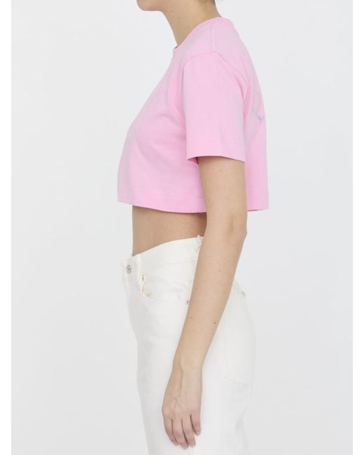 Patou Pink Cropped T-shirt