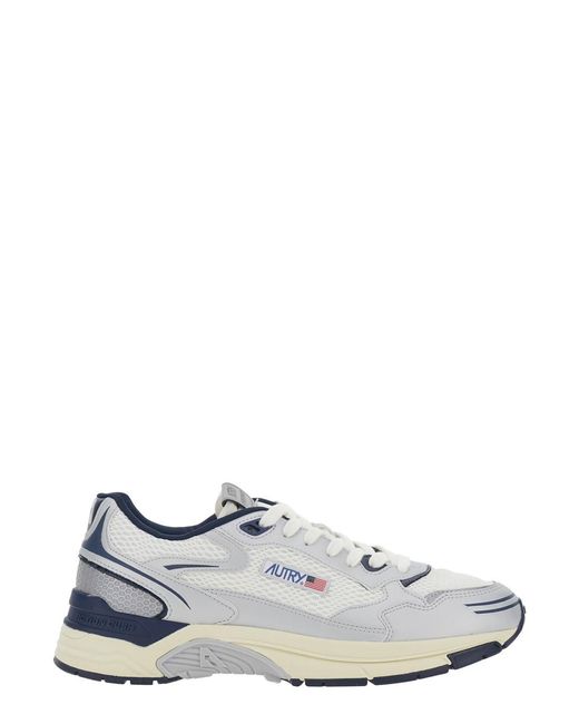 Autry White Low-Top Sneakers Hyperway Polyurethane Trainers for men