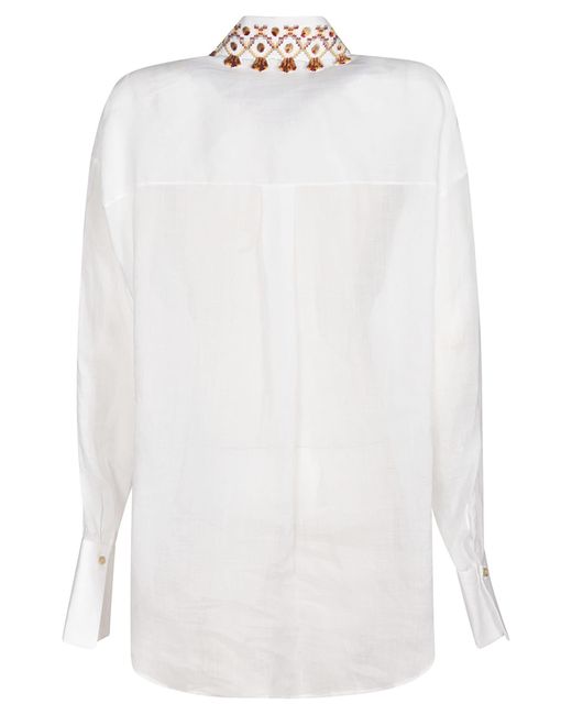 Ermanno Scervino White Buttoned Long-Sleeved Shirt