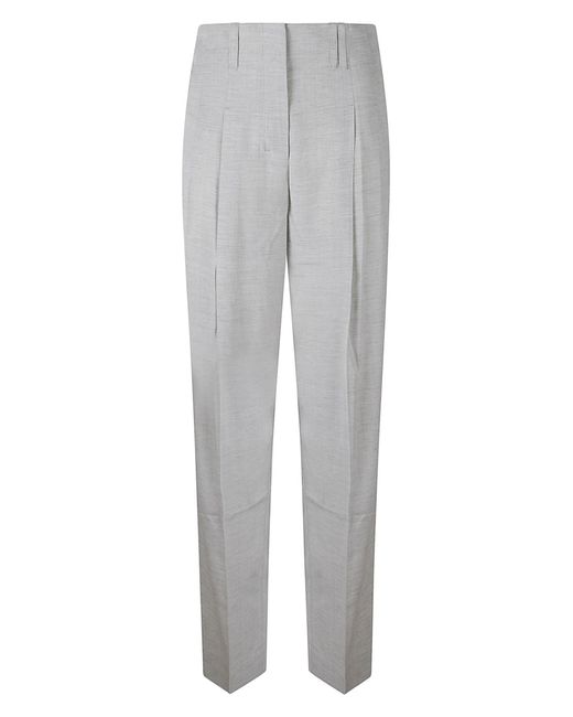 Jacquemus Gray Pleat Detail Plain Trousers