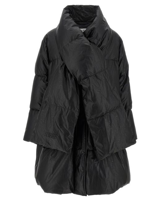 MM6 by Maison Martin Margiela Black Scarf Down Jacket