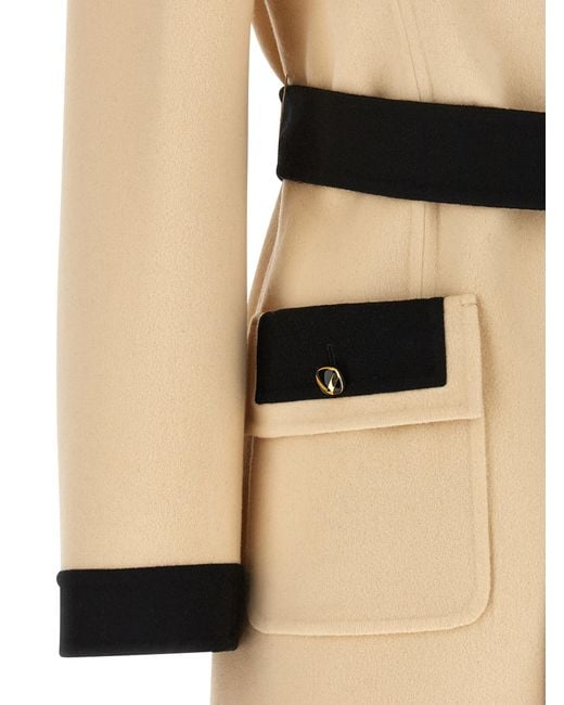 Valentino Garavani Natural Wool Coat Virgin Cashmere Coats, Trench