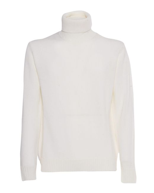 Ballantyne White T Neck Pullover for men