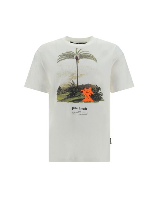 Palm Angels T-shirt in White for Men | Lyst