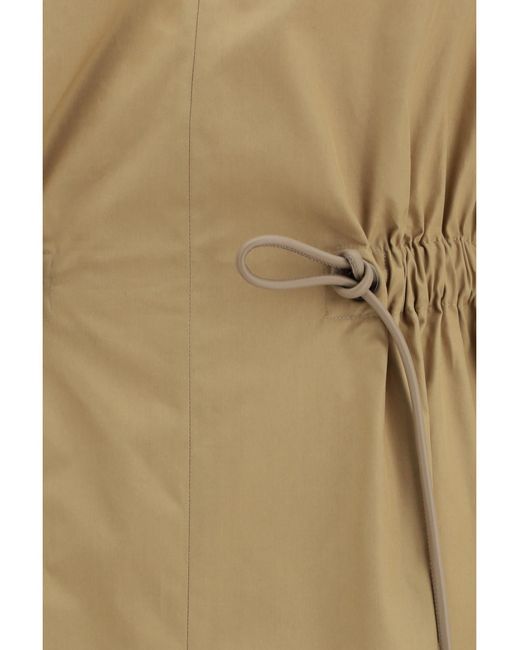 Max Mara Natural Pedaggi Midi Dress Cotton Poplin