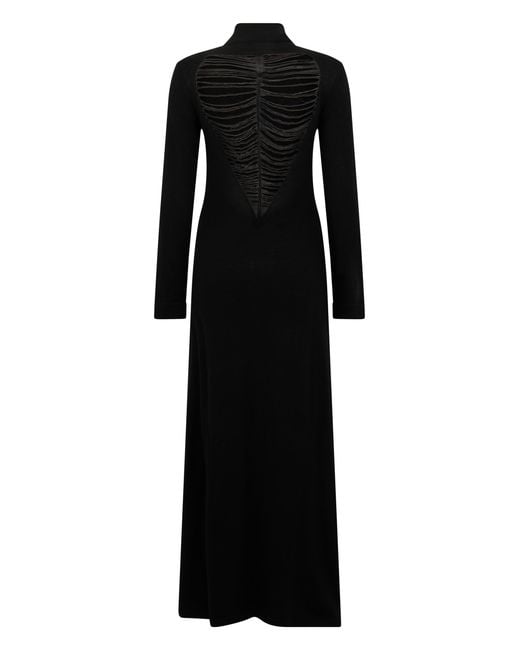 Raquel Diniz Black Long Silk Dress