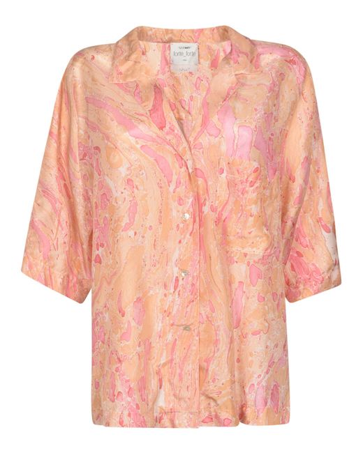 Forte Forte Pink Printed Oversized Shirt