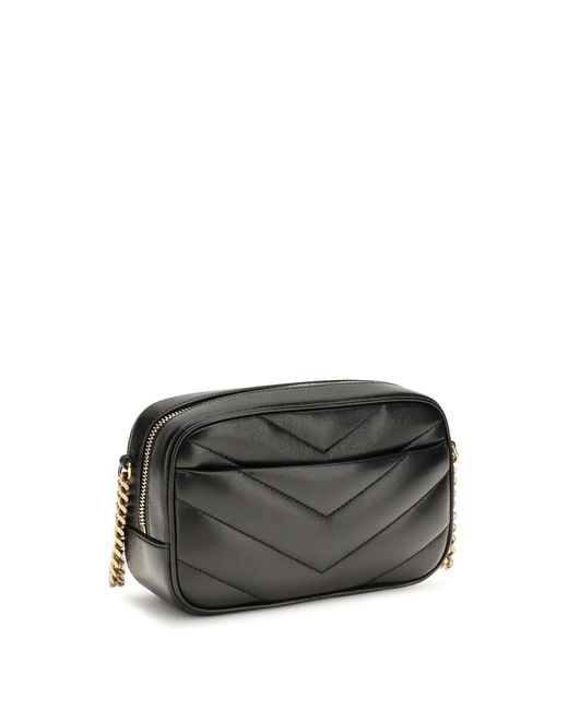 Saint Laurent Gray Shoulder Bag Daytona Lamb Leather