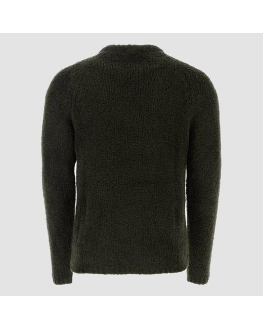 C P Company Green Black Wool Blend Sweater for men