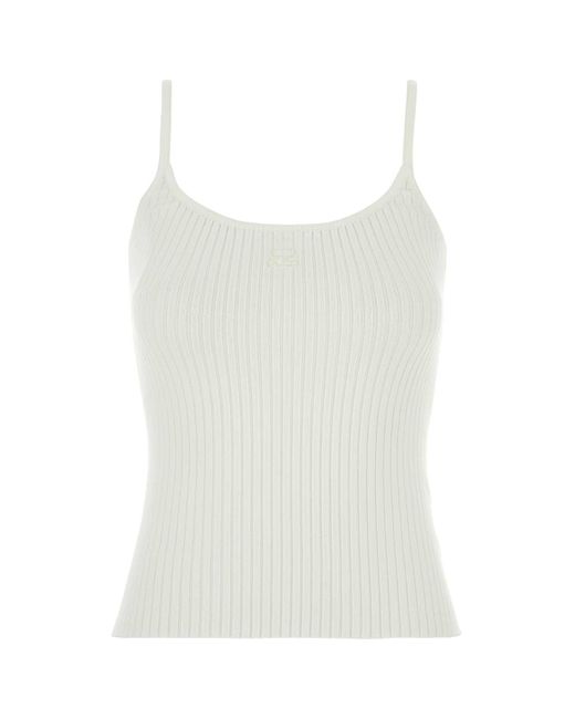 Courreges White Viscose Blend Top