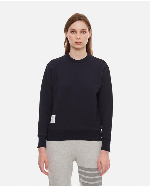 Thom Browne Blue Cotton Sweatshirt