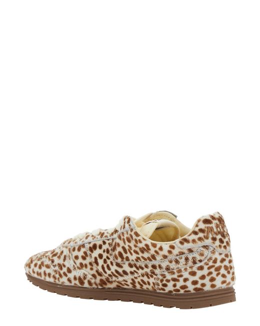 Autry Natural 'Windspin Low' Sneaker With Logo On The Side And Animalier Motif