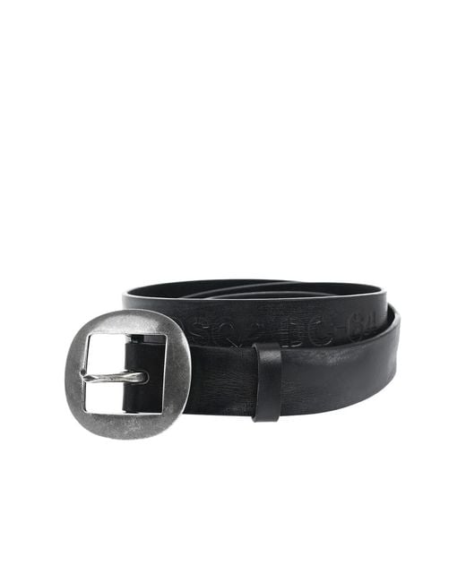 DSquared² White Logo Leather Buckle Belt Accessories for men