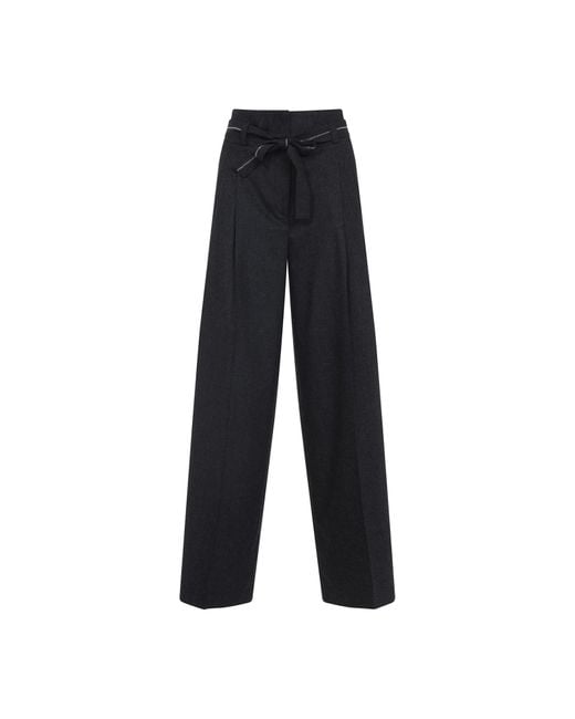 Peserico Blue Wide Leg Pants