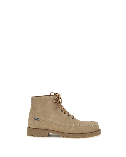 Sebago White Parker Leather Boots for men