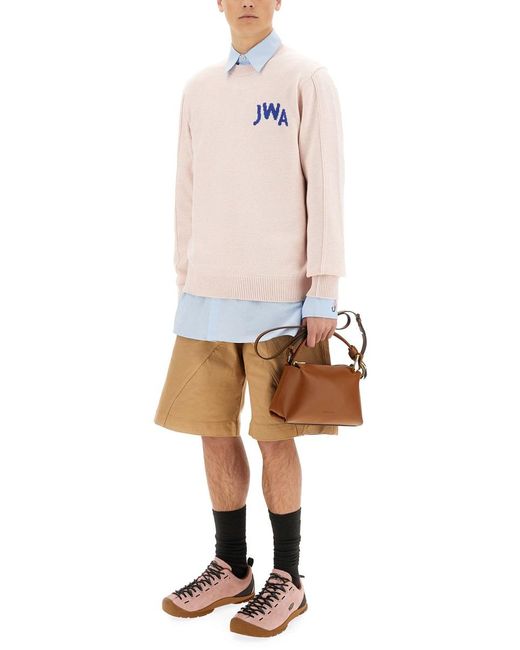 J.W. Anderson White Jersey With Logo Cotton Cashmere Jumpers for men