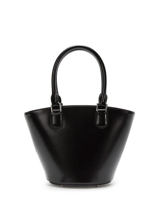 Self-Portrait Black Leather Shoulder Bag With Charms