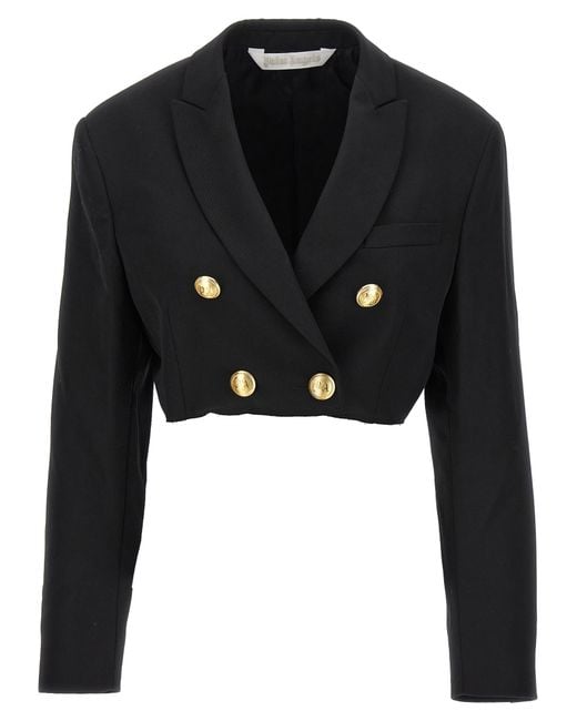 Palm Angels Black Jackets And Vests