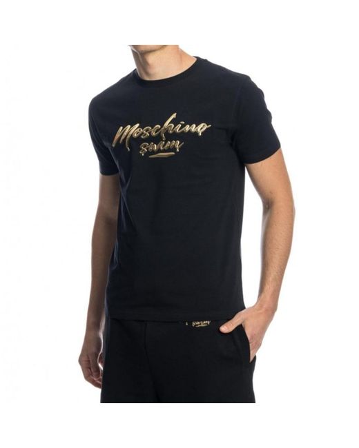 Moschino Black Swim Logo T-Shirt for men