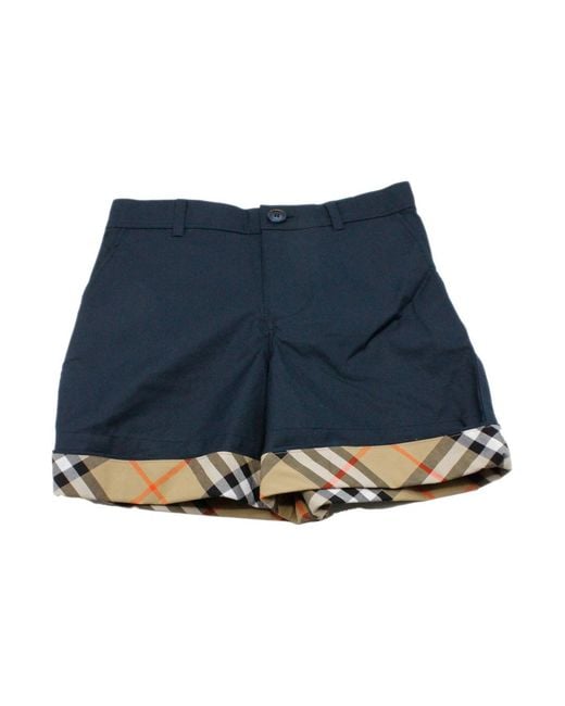 Burberry Blue Shorts 100Co for men