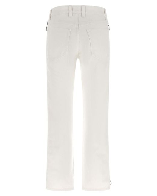 Rabanne White Zip Jeans Cotton