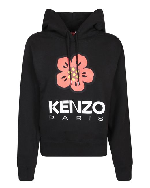 KENZO Black Boke Flower Placed Hoodie