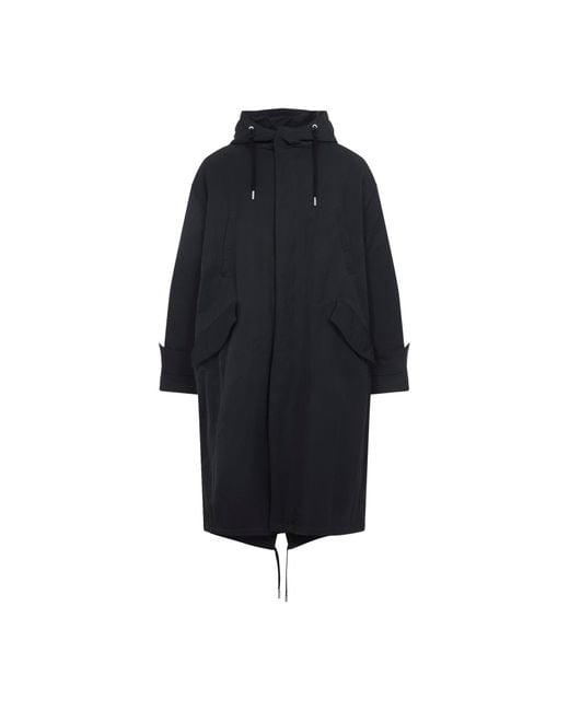 AMI Blue Ami Padded Parka Jacket for men