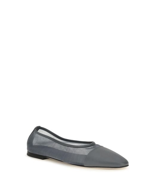 Dear Frances White Gala Mesh Ballerinas