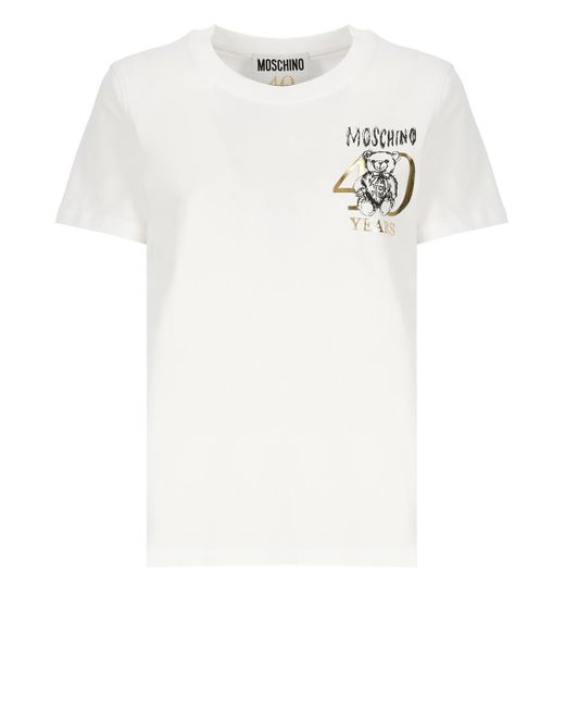 Moschino White T-Shirts And Polos