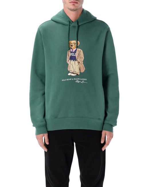 Polo Ralph Lauren Green Polo Bear Fleece Hoodie for men