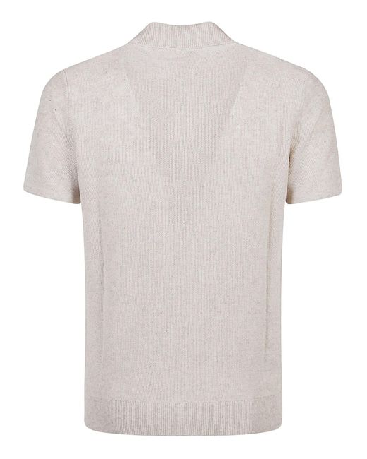A.P.C. White Jay Short Sleeve Polo Shirt for men