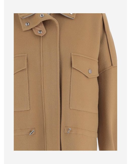 Pinko Brown Wool Blend Jacket