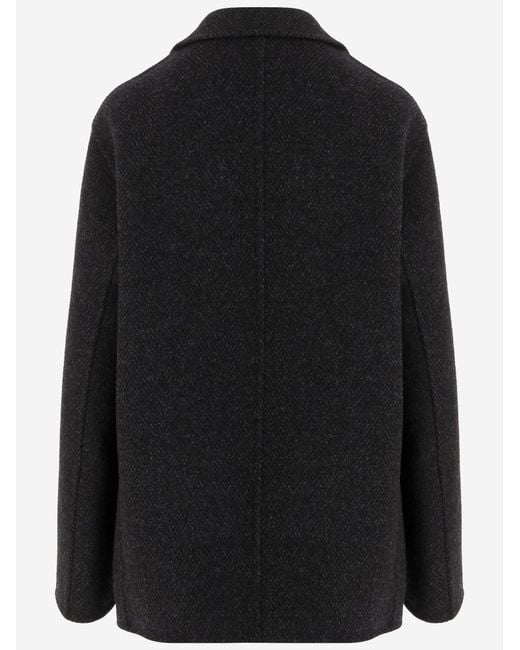 Jil Sander Black Wool Coat