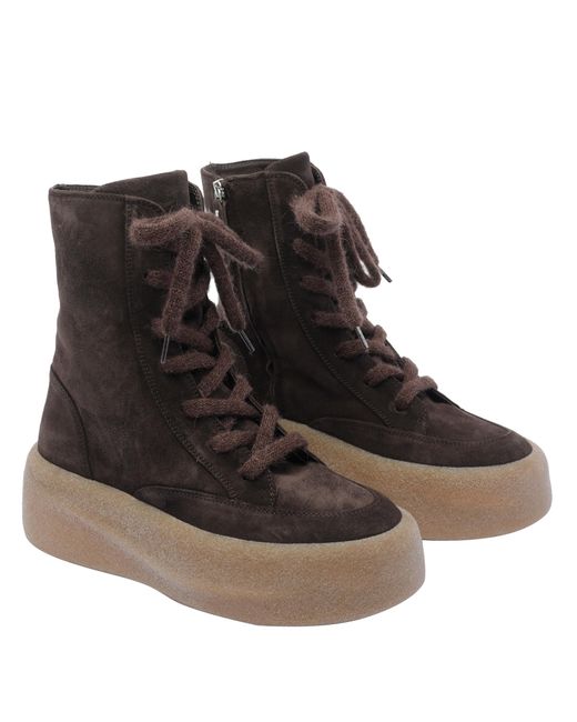 Vic Matié Black Boots Suede Leather /Rubber Sole