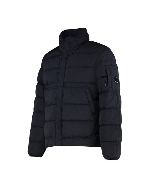C P Company Blue Techno-Nylon Down Jacket for men