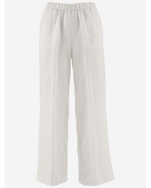Aspesi White Linen Pants