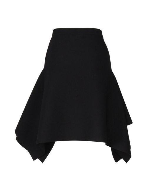 J.W. Anderson Black Asymmetric Midi Skirt