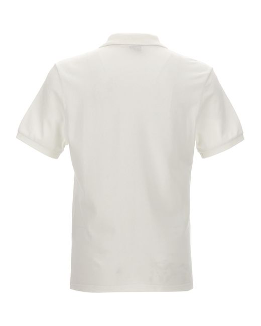 KENZO White Polo Shirt With Logo, for men