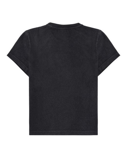 T By Alexander Wang Black T-Shirt With Logo