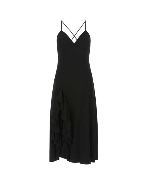 Loewe Black Stretch Viscose Dress
