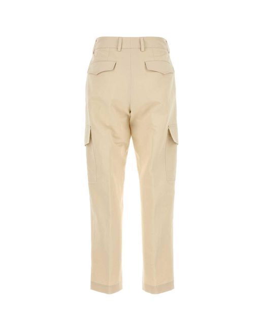 PT Torino Natural Cream Cotton Blend Cargo Pant