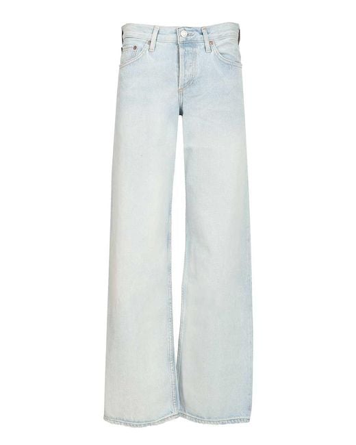 Agolde Blue Low Rise Loose Jean Regenerative Cotton