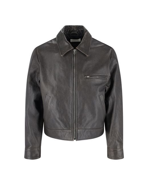 BERNER KUHL Gray Jackets Leather for men