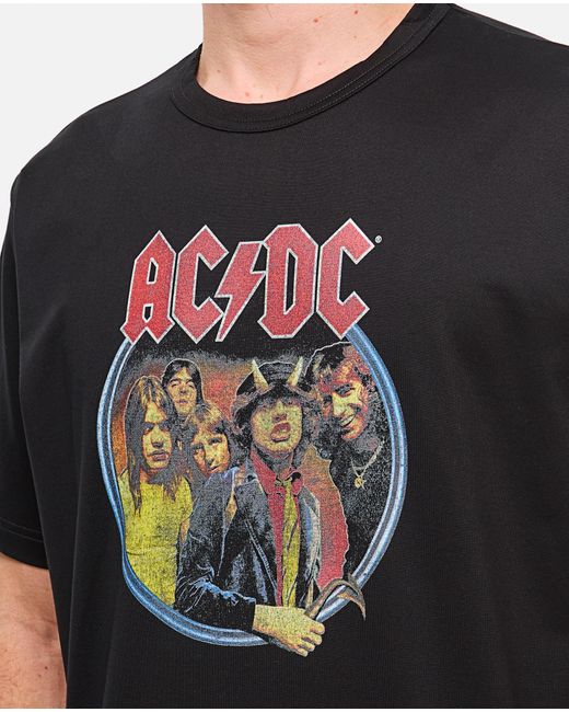 Junya Watanabe Black Ac/Dc Printed T-Shirt for men
