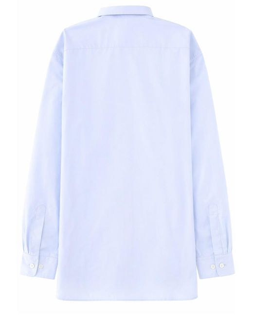 Dries Van Noten Blue Shirt Croom Cotton for men