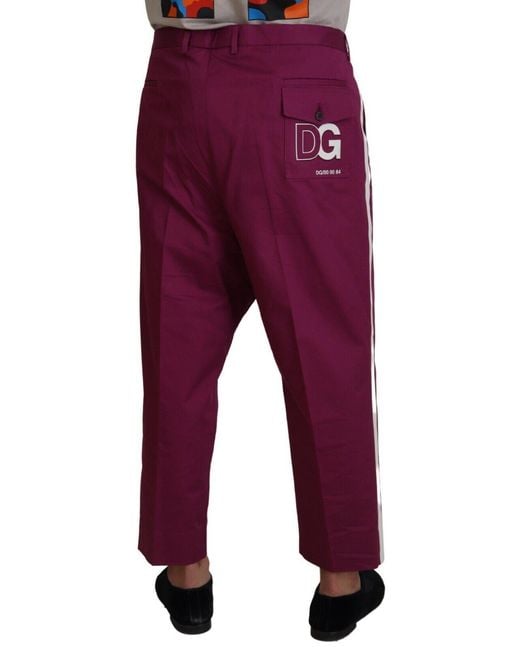Dolce & Gabbana Red Elegant Cotton Stretch Pants for men