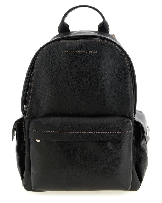 Brunello Cucinelli Black 'Travel' Backpack
