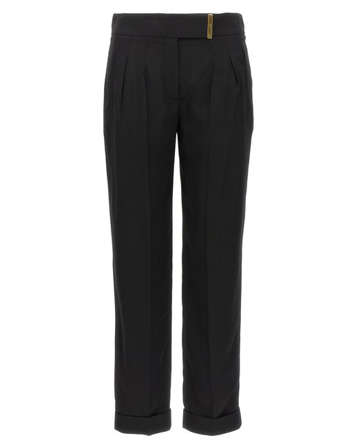 Tom Ford Black Metal Bar Detail Trousers