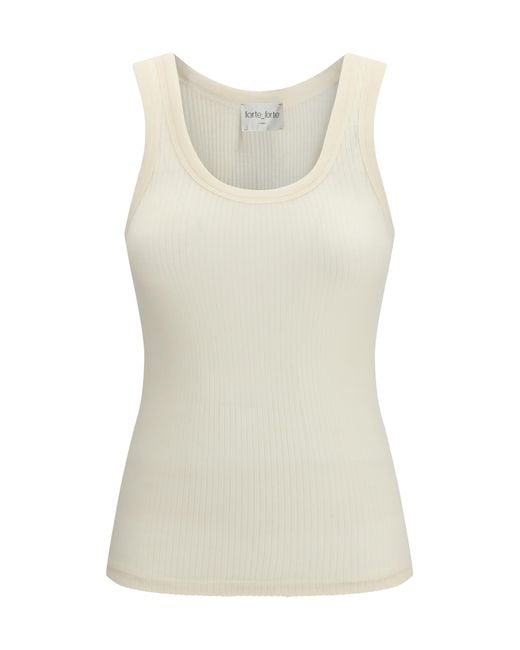 Forte_forte Natural Ribbed Wool Top